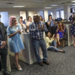 
              Tampa Bay Times reporters Corey G. Johnson, center, Rebecca Woolington, second left, and Eli Murray, left, are announced as the winners of the Pulitzer Prize for investigative reporting on Monday, May 9, 2022. The winning series, "Poisoned," exposed dangers at Florida's only lead smelter. This marked the 14th Pulitzer Prize awarded to the Times. (Ivy Ceballo/Tampa Bay Times via AP)
            