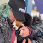 Mandy Nottingham, 45, and her dog “Betty Boop” are homeless in Aberdeen, WA. 