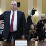
              Former Fox News politics editor Chris Stirewalt is sworn in as a hearing by the House select committee investigating the Jan. 6 attack on the U.S. Capitol continues, Monday, June 13, 2022 on Capitol Hill in Washington.  (Jonathan Ernst/Pool via AP)
            