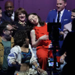 
              Patti LuPone, Katrina Lenk, and the cast of "Company" perform at the 75th annual Tony Awards on Sunday, June 12, 2022, at Radio City Music Hall in New York. (Photo by Charles Sykes/Invision/AP)
            