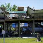 
              Destruction from Hurricane Ida is seen along Bayou Pointe-au-Chien, La., Thursday, May 26, 2022, nine months after the hurricane ravaged the bayou communities of southern Louisiana. (AP Photo/Gerald Herbert)
            