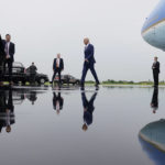 
              President Joe Biden walks from Air Force One at Philadelphia International Airport in Philadelphia, Tuesday, June 14, 2022. Biden is in Philadelphia to speak at the AFL-CIO convention and is expected to talk about how he is trying to make the economy work for working-class Americans. (AP Photo/Susan Walsh)
            