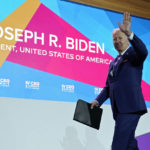 
              President Joe Biden waves after speaking at the IV CEO Summit of the Americas, Thursday, June 9, 2022, in Los Angeles. (AP Photo/Evan Vucci) (AP Photo/Evan Vucci)
            