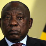 
              South Africa's President Cyril Ramaphosa looks on during the final report of a judicial investigation into corruption by Chief Justice Raymond Zondo at Union Building in Pretoria, South Africa, Wednesday, June 22, 2022. The probe has laid bare the rampant corruption in government and state-owned companies during former President Jacob Zuma’s tenure from 2009 to 2018.  (AP Photo/Themba Hadebe)
            