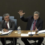 
              In this image from video released by the House Select Committee, former Attorney General William Barr speaks during a video deposition to the House select committee investigating the Jan. 6 attack on the U.S. Capitol, that was shown as an exhibit at the hearing Monday, June 13, 2022, on Capitol Hill in Washington. (House Select Committee via AP)
            