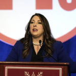 
              FILE - Ronna McDaniel, the GOP chairwoman, speaks during the Republican National Committee winter meeting Feb. 4, 2022, in Salt Lake City. “Biden and Democrats are woefully out of touch with the American people, and that’s why voters are flocking to the Republican Party in droves," McDaniel told The Associated Press. She predicted that “American suburbs will trend red for cycles to come” because of “Biden’s gas hike, the open border crisis, baby formula shortage and rising crime.” (AP Photo/Rick Bowmer, File)
            