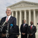 
              FILE - Tennessee Attorney General Herbert Slatery speaks to reporters in front of the U.S. Supreme Court on Sept. 9, 2019, in Washington. A federal court on Tuesday, June 28, 2022, allowed Tennessee's ban on abortion as early as six weeks into pregnancy to take effect, citing the Supreme Court's decision last week to overturn the landmark Roe v. Wade abortion rights case.  Slatery filed an emergency motion on Friday, June 24, to allow the state to begin implementing the six-week ban. (AP Photo/Manuel Balce Ceneta, File)
            