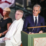 
              Norway's Prime Minister Jonas Gahr Store speaks during a service in Oslo Cathedral, Oslo, Sunday June 26, 2022, after an attack in Oslo on Saturday. A gunman opened fire in Oslo’s nightlife district early Saturday, killing two people and leaving more than 20 wounded in what the Norwegian security service called an "Islamist terror act" during the capital’s annual LGBTQ Pride festival. (Javad Parsa/NTB via AP)
            