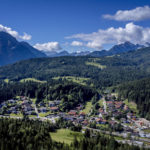 
              The village of Klais, Germany from where the road goes up to Elmau Castle is pictured Saturday, June 25, 2022. The G7 summit will start on Sunday. (AP Photo/Michael Probst)
            