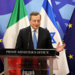 
              Italian Prime Minister Mario Draghi, and Israeli Prime Minister Naftali Bennett make a press statement at the prime minster's office in Jerusalem, Israel, Tuesday, June 14, 2022. Draghi is on two-day official visit to Israel and the Palestinian authority. (Abir Sultan/Pool via AP)
            