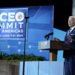 
              President Joe Biden speaks at the IV CEO Summit of the Americas, Thursday, June 9, 2022, in Los Angeles. (AP Photo/Evan Vucci) (AP Photo/Evan Vucci)
            