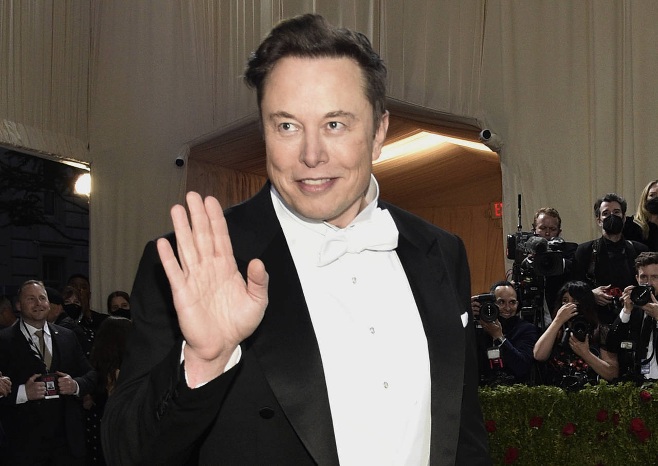 FILE - Elon Musk attends The Metropolitan Museum of Art's Costume Institute benefit gala on May 2, ...