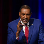 
              Vernon Jones participates in Georgia's 10th Congressional District republican primary election runoff debates on Monday, June 6, 2022, in Atlanta. (AP Photo/Brynn Anderson)
            