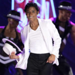 
              Myles Frost and The cast of "MJ" perform at the 75th annual Tony Awards on Sunday, June 12, 2022, at Radio City Music Hall in New York. (Photo by Charles Sykes/Invision/AP)
            