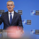 
              NATO Secretary General Jens Stoltenberg speaks during a media conference prior to a NATO summit in Brussels, Monday, June 27, 2022. NATO heads of state will meet for a NATO summit in Madrid beginning on Tuesday, June 28. (AP Photo/Olivier Matthys)
            