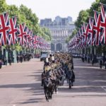 
              The Kings troop of the royal horse artillery ride down the Mall on their way to fire ceremonial gun in London, Thursday June 2, 2022, on the first of four days of celebrations to mark the Platinum Jubilee. The events over a long holiday weekend in the U.K. are meant to celebrate the monarch's 70 years of service. (Richard Pohle, Pool Photo via AP)
            