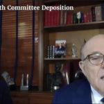 
              In this image from video released by the House Select Committee, Rudolph Giuliani speaks during a video deposition to the House select committee investigating the Jan. 6 attack on the U.S. Capitol, that was shown as an exhibit at the hearing Monday, June 13, 2022, on Capitol Hill in Washington. (House Select Committee via AP)
            
