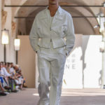 
              A model wears a creation as part of the Joeone men's Spring Summer 2023 collection presented in Milan, Italy, Monday, June 20, 2022. (AP Photo/Nicola Marfisi)
            