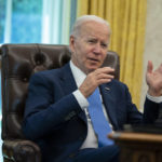 
              President Joe Biden speaks during an interview with the Associated Press in the Oval Office of the White House, Thursday, June 16, 2022, in Washington. (AP Photo/Evan Vucci)
            