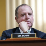 
              Rep. Adam Schiff, D-Calif., listens as the House select committee investigating the Jan. 6 attack on the U.S. Capitol continues to reveal its findings of a year-long investigation, at the Capitol in Washington, Monday, June 13, 2022. (AP Photo/Susan Walsh)
            