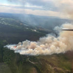 
              In this aerial photo provided by the Alaska Division of Forestry is the Kichatna fire burning west of Talkeetna, Alaska, on Monday, June 6, 2022. Crews were battling the fire and working to protect nine structures that were near the blaze. (Alaska Division of Forestry via AP)
            