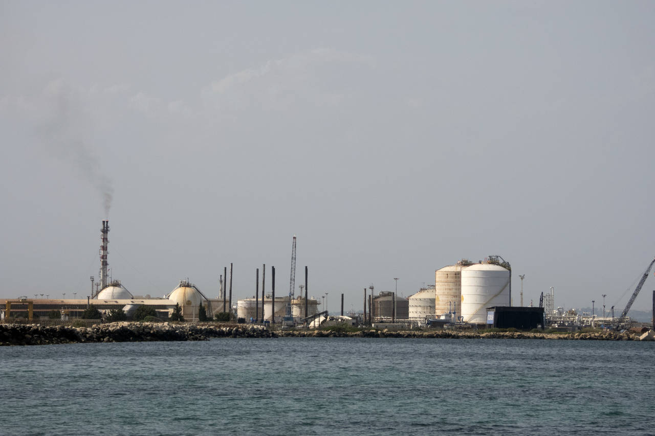 An external view of the ISAB refinery in Priolo-Gargallo near Syracuse, Sicily, Tuesday, May 31, 20...
