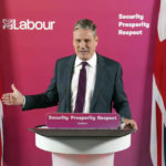 
              Labour leader Keir Starmer during a press conference at the headquarters of the Labour Party in central London, Friday, July 8, 2022. British police say they will not be fining the two top leaders of the opposition Labour Party over a curry-and-beer meal with colleagues last year while Britain was under coronavirus restrictions. Labour leader Keir Starmer and deputy leader Angela Rayner both said they would resign if they were fined over the incident. (Kirsty O'Connor/PA via AP)
            