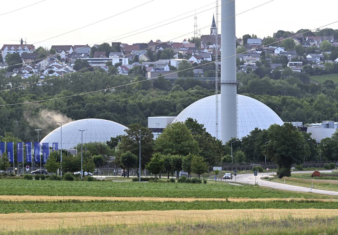 File---File photo shows the Neckarwestheim nuclear power plant on June 27, 2022. In view of the war...