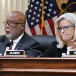 
              FILE - Chairman Bennie Thompson, D-Miss., and Vice Chair Liz Cheney, R-Wyo., listen as the House select committee investigating the Jan. 6 attack on the U.S. Capitol holds a hearing at the Capitol in Washington, July 12, 2022. The Jan. 6 congressional hearings have paused, at least for now, and Washington is taking stock of what was learned about the actions of Donald Trump and associates surrounding the Capitol attack. (AP Photo/J. Scott Applewhite, File)
            