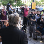 
              Former White House strategist Steve Bannon speaks with reporters as he departs federal court on Wednesday, July 20, 2022, in Washington. Bannon, a one-time adviser to former President Donald Trump, faces criminal contempt of Congress charges after refusing for months to cooperate with the House committee investigating the Jan. 6, 2021, Capitol insurrection. (AP Photo/Alex Brandon)
            