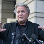 
              Former White House strategist Steve Bannon speaks with reporters as he departs federal court on Wednesday, July 20, 2022, in Washington. Bannon, a one-time adviser to former President Donald Trump, faces criminal contempt of Congress charges after refusing for months to cooperate with the House committee investigating the Jan. 6, 2021, Capitol insurrection. (AP Photo/Alex Brandon)
            