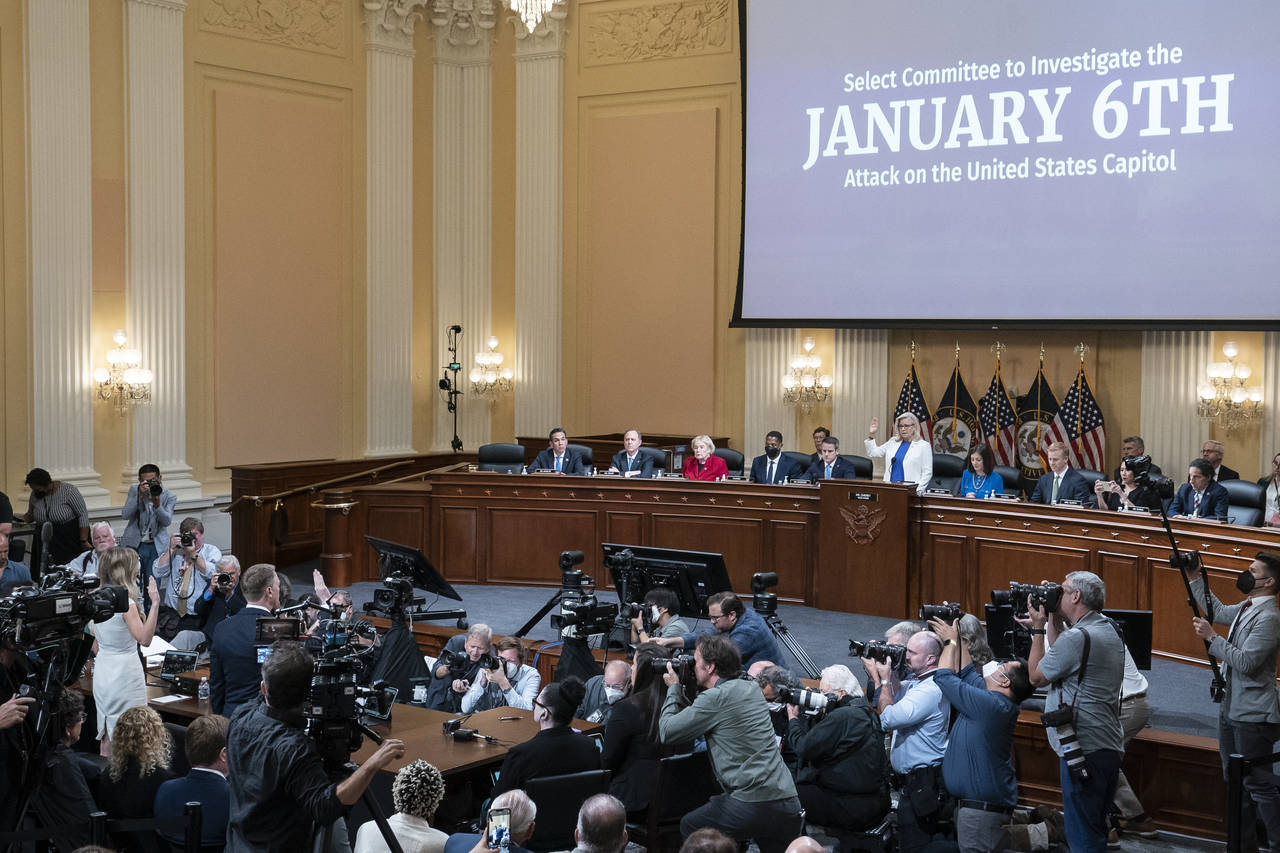 Sarah Matthews, former White House deputy press secretary, bottom left, and Matt Pottinger, former ...