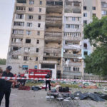 
              In this photo provided by the Ukrainian Emergency Service, a damaged residential building is seen in Odesa, Ukraine, early Friday, July 1, 2022, following Russian missile attacks. Ukrainian authorities said Russian missile attacks on residential buildings in the port city of Odesa have killed more than a dozen people. (Ukrainian Emergency Service via AP)
            