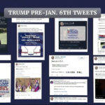 
              This exhibit from video released by the House Select Committee, shows social media posts by former President Donald Trump, displayed at a hearing by the House select committee investigating the Jan. 6 attack on the U.S. Capitol, Tuesday, July 12, 2022, on Capitol Hill in Washington. (House Select Committee via AP)
            