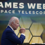 
              President Joe Biden speaks during a briefing from NASA officials about the first images from the Webb Space Telescope, the highest-resolution images of the infrared universe ever captured, in the South Court Auditorium on the White House complex, Monday, July 11, 2022, in Washington. (AP Photo/Evan Vucci)
            