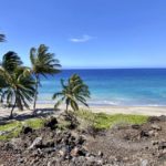 Pohue Bay on Hawaii's Big Island is pictured April 11, 2022. Hawaii Volcanoes National Park on the Big Island on Tuesday, July 12, 2022, was given new land in a deal that will protect and manage an ocean bay area that is home to endangered and endemic species and to rare, culturally significant Native Hawaiian artifacts. (Trust for Public Land via AP)