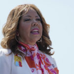 
              FILE - Rep. Lucy McBath, D-Ga., speaks during a rally near Capitol Hill in Washington, June 8, 2022, sponsored by Everytown for Gun Safety and its grassroots networks, Moms Demand Action and Students Demand Action. (AP Photo/Susan Walsh, File)
            