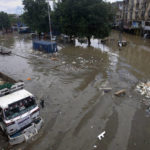 
              A truck drives through a flooded road after a heavy rainfall in Karachi, Pakistan, Monday, July 11, 2022. The death toll from rain-related incidents over the past month has risen to over 140 as monsoon rains continue to lash Pakistan, triggering flash floods in some parts of the country, officials said. (AP Photo/Fareed Khan)
            