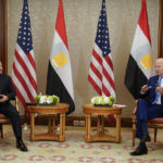 
              President Joe Biden meets with Egyptian President Abdel Fattah el-Sissi, Saturday, July 16, 2022, in Jeddah, Saudi Arabia. (AP Photo/Evan Vucci)
            