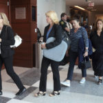
              On Monday, July 18, 2022 relatives and family members arrive on the first day of the sentencing trial for convicted Parkland school shooter Nikolas Cruz at the Broward County Judicial Complex in downtown Fort Lauderdale, Fla. (Carl Juste/Miami Herald via AP, Pool)
            