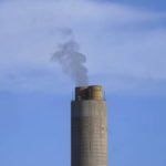 
              A smokestack stands at a coal plant on Wednesday, June 22, 2022, in Delta, Utah. Developers in rural Utah who want to create big underground caverns to store hydrogen fuel won a $504 million loan guarantee this spring. They plan to convert the site of the plant completely to cleanly-made hydrogen by 2045. (AP Photo/Rick Bowmer)
            