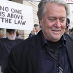 
              Former White House strategist Steve Bannon departs federal court after a jury found him guilty on both counts in his contempt-of-Congress trial in Washington, Friday, July 22, 2022. Bannon was brought to trial on a pair of federal charges for criminal contempt of Congress after refusing to cooperate with the House committee investigating the U.S. Capitol insurrection on Jan. 6, 2021. (AP Photo/Jose Luis Magana)
            