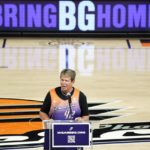 
              Ann Meyers Drysdale, Vice President of the Phoenix Suns & Mercury, speaks at a rally for Brittney Griner Wednesday, July 6, 2022, in Phoenix. Griner has been detained in Russia for 133 days, charged in Russia for having vape cartridges containing hashish oil in her luggage. (AP Photo/Ross D. Franklin)
            