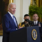 
              President Joe Biden speaks during a Medal of Honor ceremony in the East Room of the White House, Tuesday, July 5, 2022, in Washington. (AP Photo/Evan Vucci)
            