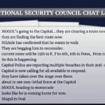 
              FILE - This exhibit from video released by the House Select Committee, shows a national security council chat log, displayed at a hearing by the House select committee investigating the Jan. 6 attack on the U.S. Capitol, Tuesday, June 28, 2022, on Capitol Hill in Washington. (House Select Committee via AP, File)
            