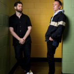 
              Harrison Mills, left, and Clayton Knight of ODESZA pose for a portrait at Angel of the Winds Arena on Monday, July 18, 2022, in Everett, Wash. (AP Photo/Lindsey Wasson)
            