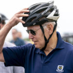 
              President Joe Biden speaks to members of the media as he goes on a bike ride in Gordons Pond State Park in Rehoboth Beach, Del., Sunday, July 10, 2022. (AP Photo/Andrew Harnik)
            