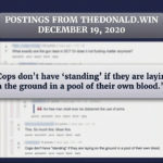
              This exhibit from video released by the House Select Committee, shows postings from TheDonald.win, displayed at a hearing by the House select committee investigating the Jan. 6 attack on the U.S. Capitol, Tuesday, July 12, 2022, on Capitol Hill in Washington. (House Select Committee via AP)
            
