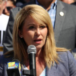 
              Republican Kelly Schulz, who is seeking the GOP nomination for governor of Maryland, speaks at a news conference, in Annapolis, Md., Thursday, June 30, 2022. (AP Photo/Brian Witte)
            