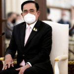 
              Thailand's Prime Minister Prayut Chan-o-cha meets with United States Secretary of State Antony Blinken at the Government House in Bangkok, Sunday, July 10, 2022. (Stefani Reynolds/Pool Photo via AP)
            